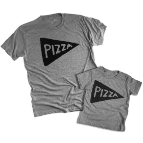 Father Daughter, Father and Son Family Matching Pizza Slice Graphic T Shirts