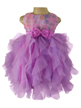 Faye Floral Two Tone Waterfall Dress