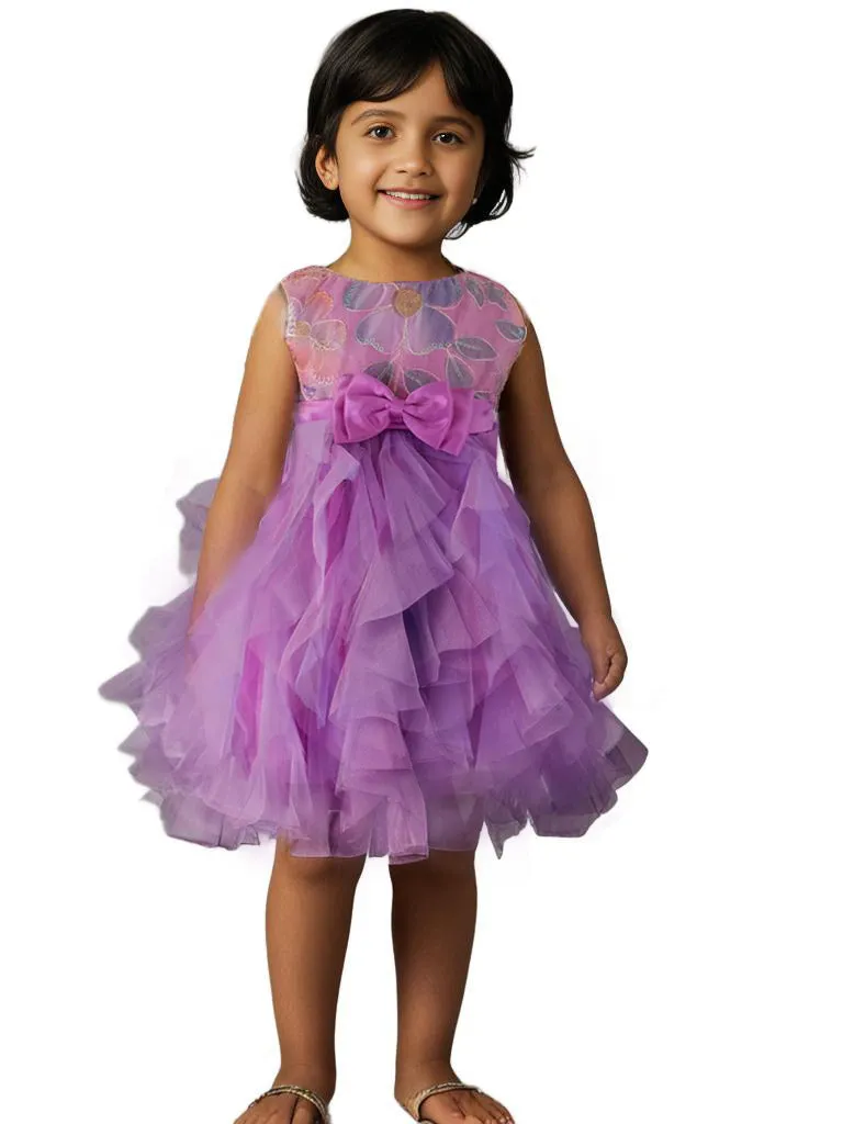 Faye Floral Two Tone Waterfall Dress