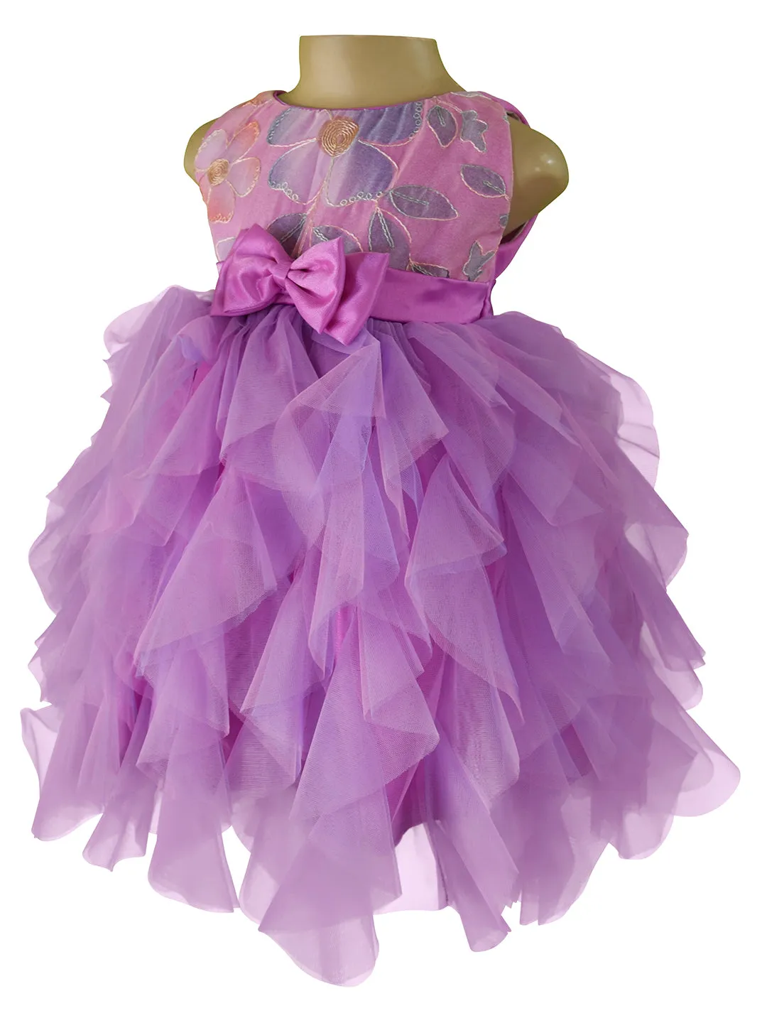 Faye Floral Two Tone Waterfall Dress