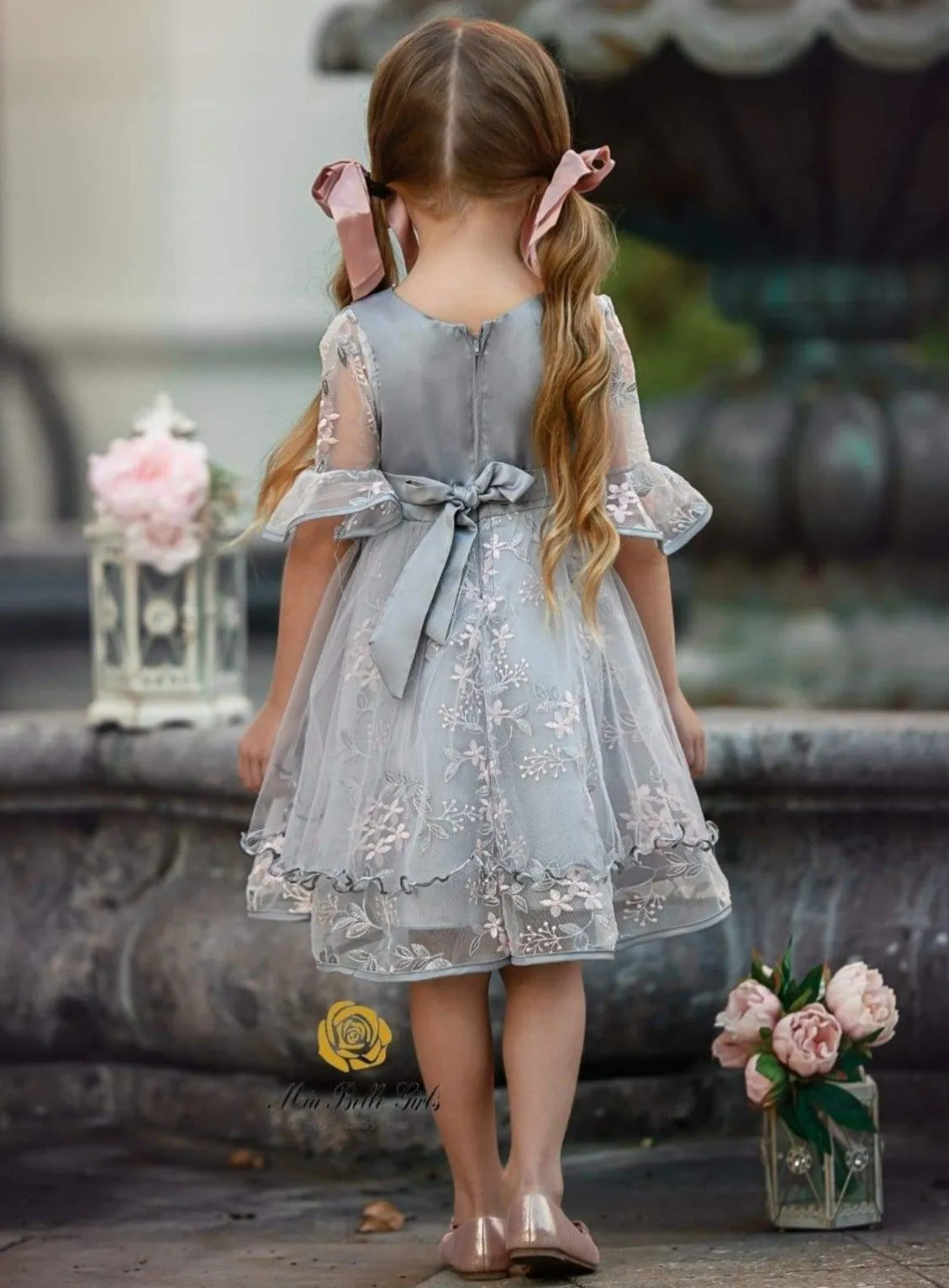 Garden Glory Floral Lace Party Dress