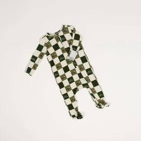 Grain Cart Checkers Baby Bamboo Pajamas