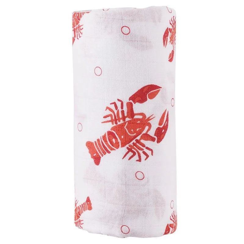 Heads and Tails Baby Muslin Swaddle Receiving Blanket