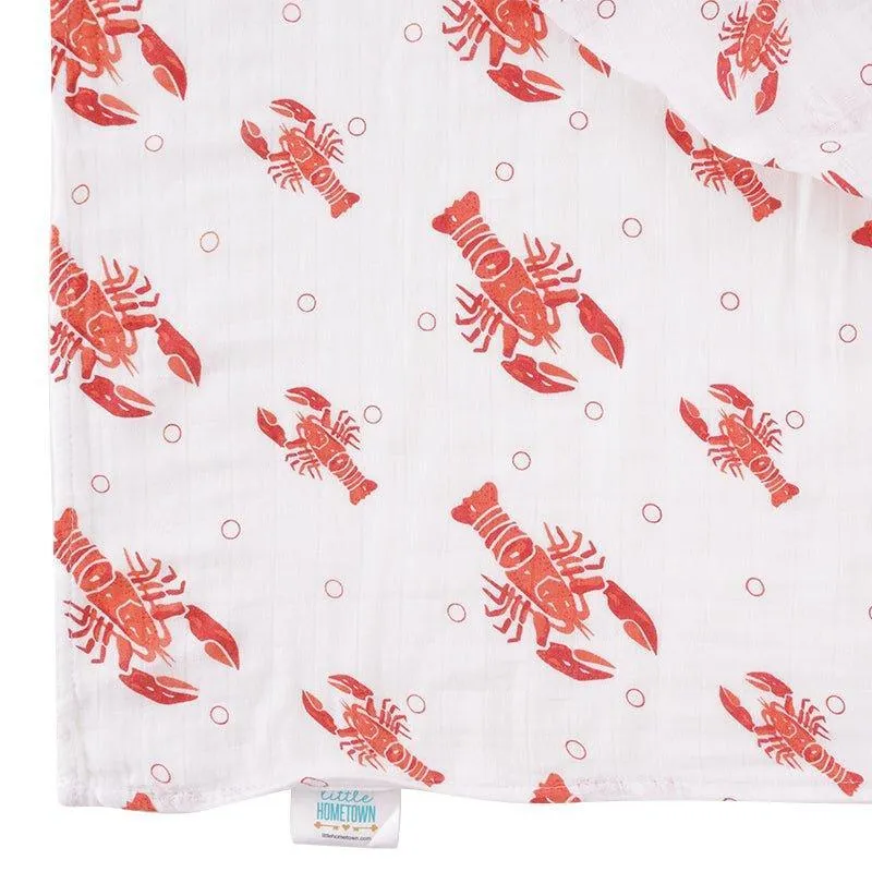 Heads and Tails Baby Muslin Swaddle Receiving Blanket