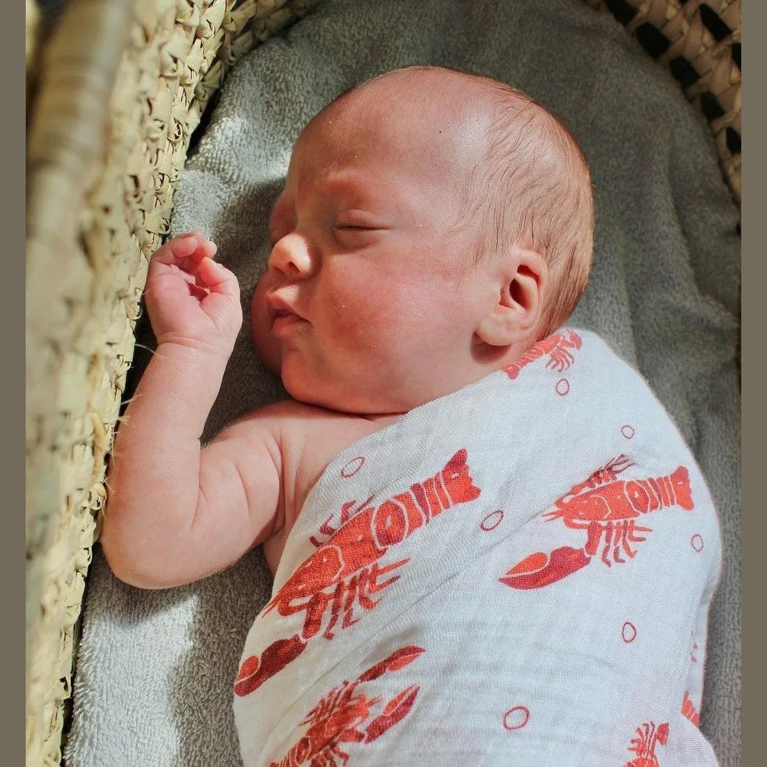 Heads and Tails Baby Muslin Swaddle Receiving Blanket