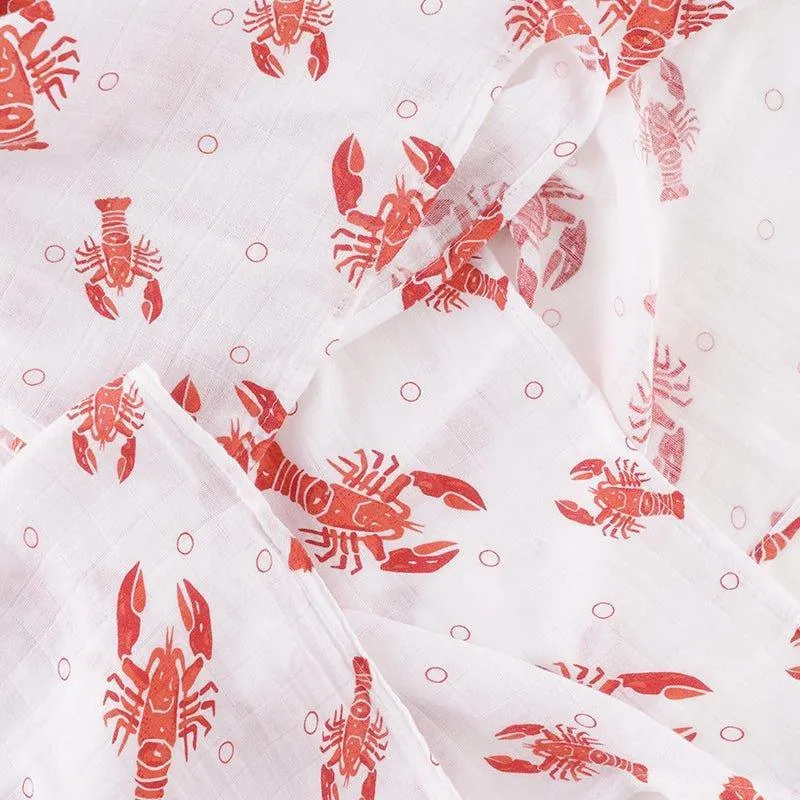 Heads and Tails Baby Muslin Swaddle Receiving Blanket