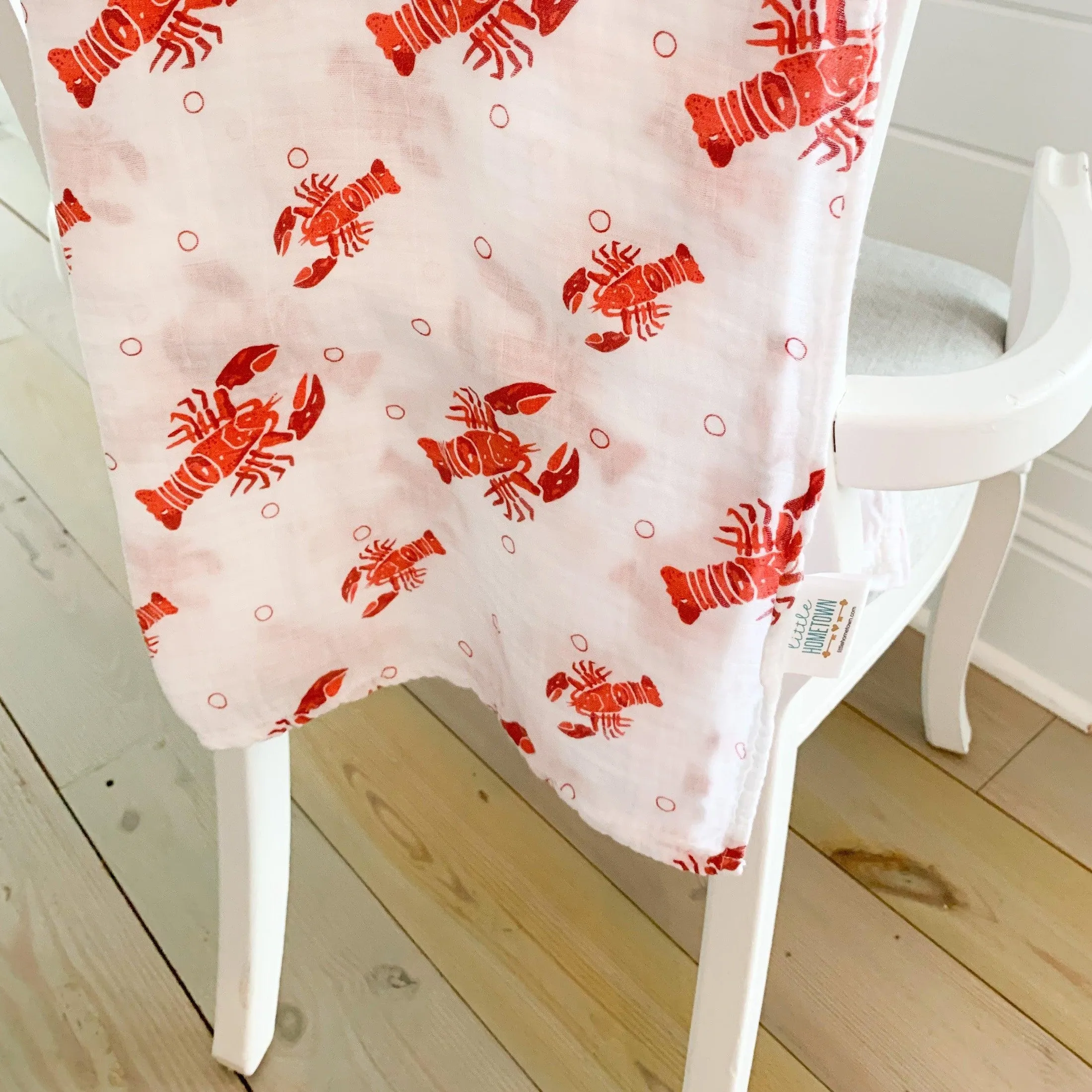 Heads and Tails Baby Muslin Swaddle Receiving Blanket