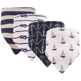 Hudson Baby Cotton Bandana Bibs, Sailboat
