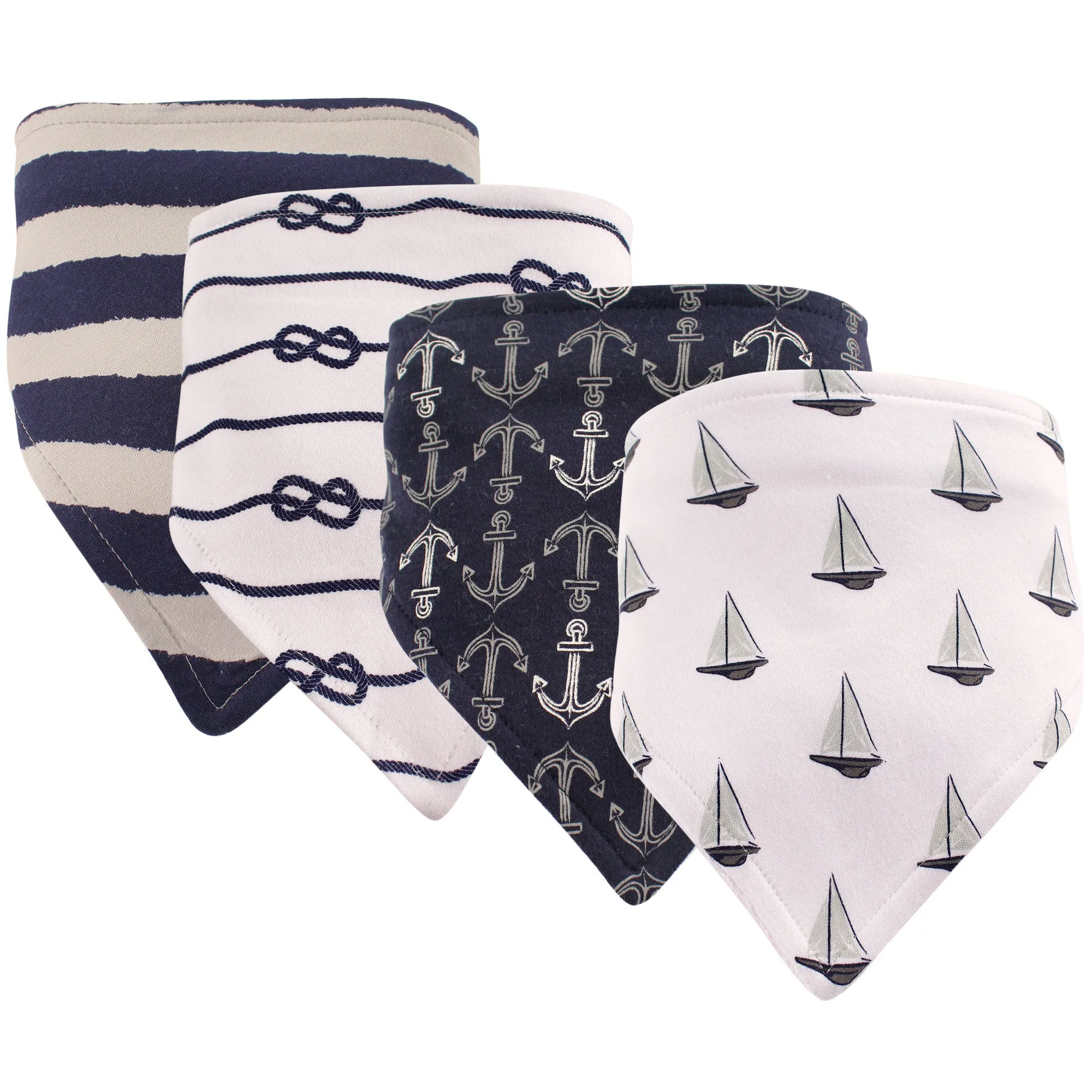 Hudson Baby Cotton Bandana Bibs, Sailboat