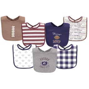 Hudson Baby Cotton Bibs, Football