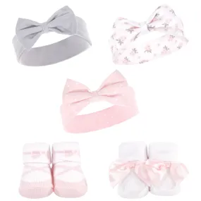Hudson Baby Headband and Socks Set, Ballet