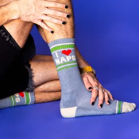 I LOVE NAPS gym socks