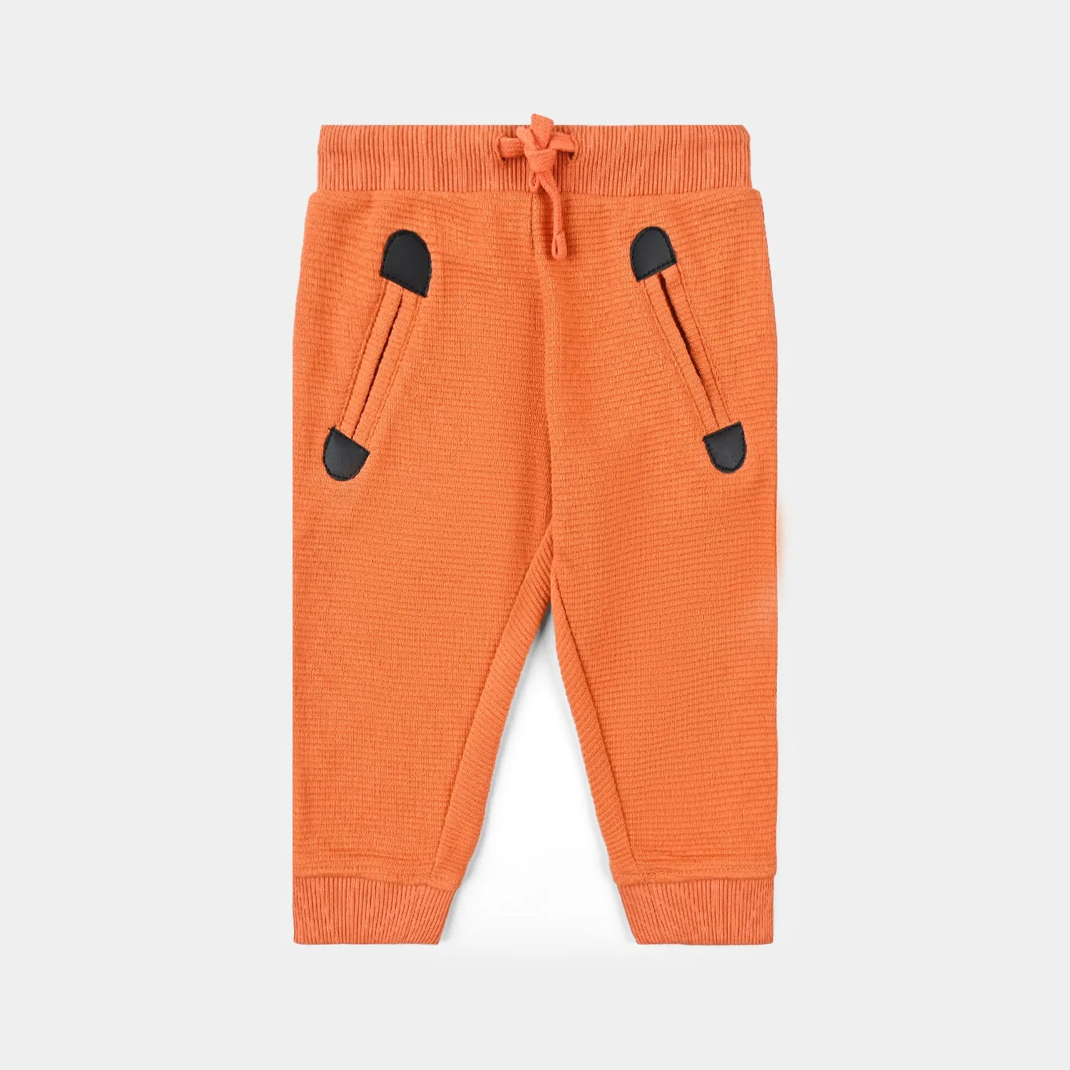 Infant Boys Cotton Terry Pyjamas Pocket Cutline-Aprco.Orange