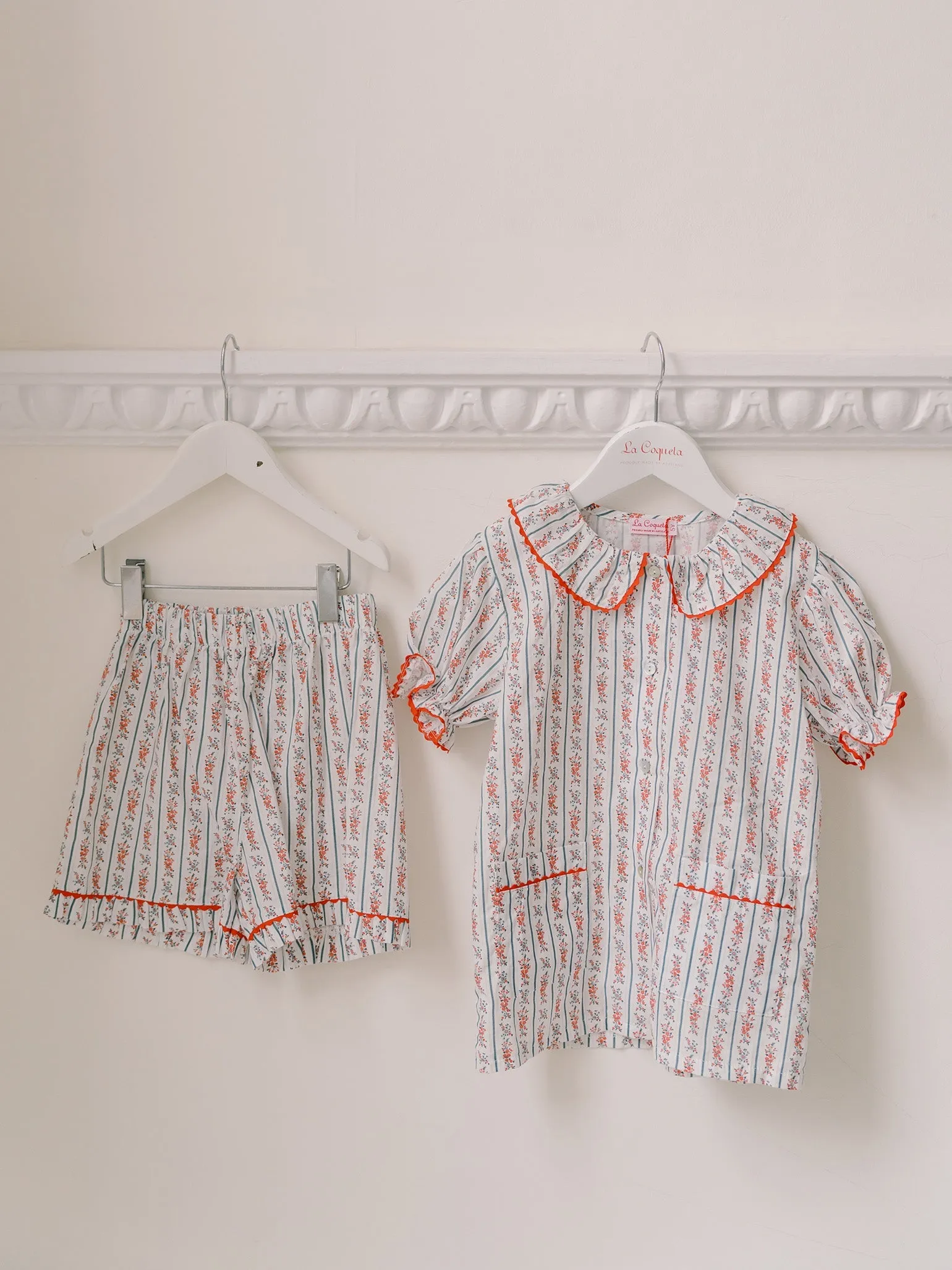 Ivory Floral Stripe Rinela Girl Pyjamas