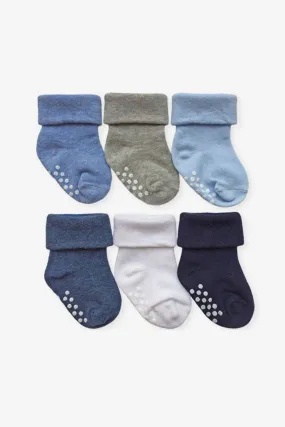 Jefferies Socks No-Slip Baby Boys Socks - Blue Hues