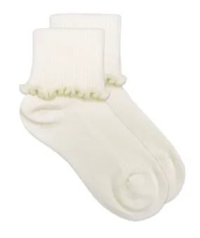 Jefferies Socks Seamless Ripple Edge Turn Cuff Crew Socks