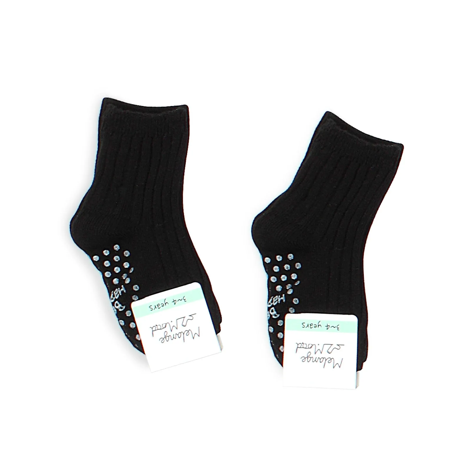 Kids Cotton Non Slip Basic Color Socks B16
