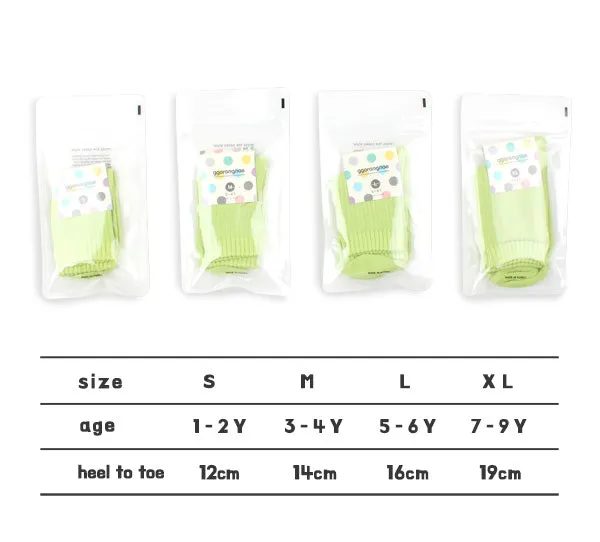 Kids Cotton Non Slip Basic Pastel Color Socks Kids Basic - D16
