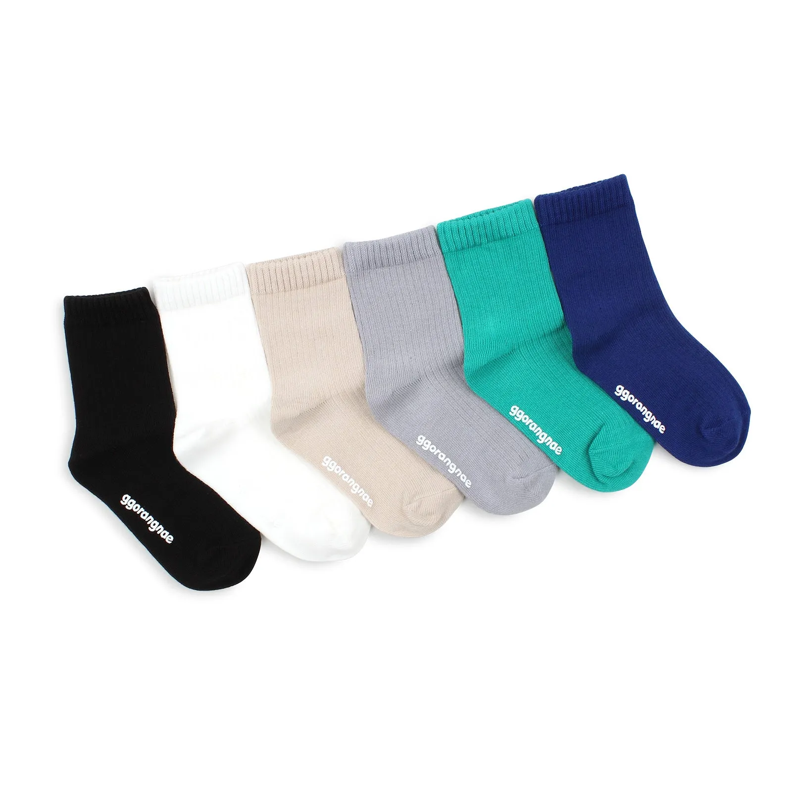 Kids Cotton Non Slip Basic Pastel Color Socks Kids Basic - D16