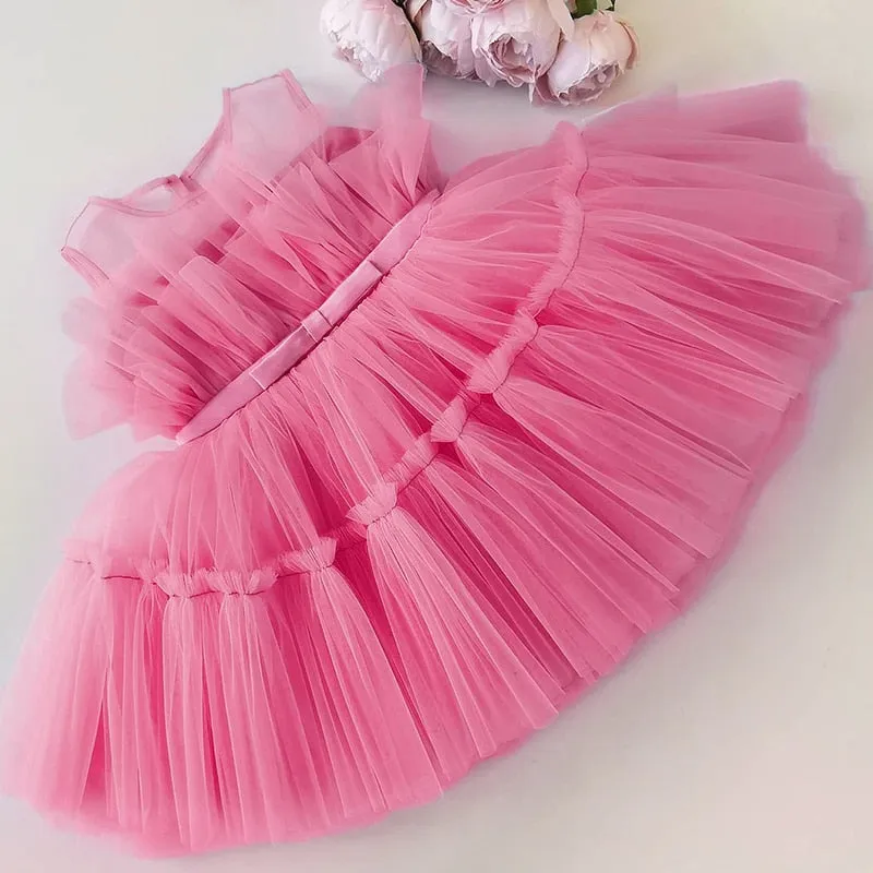 LANFUBEISI  Baby Clothes for Girls Toddler Kids Wedding Princess Gown Girl Elegant Birthday Dress Tulle Bridesmaid Evening Party Dresses