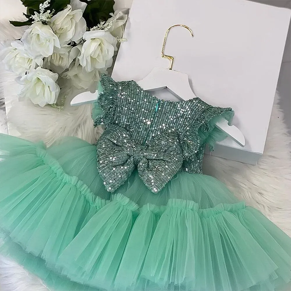 LANFUBEISI  Baby Clothes for Girls Toddler Kids Wedding Princess Gown Girl Elegant Birthday Dress Tulle Bridesmaid Evening Party Dresses