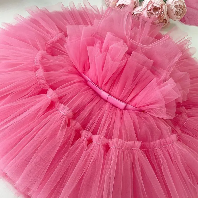 LANFUBEISI  Baby Clothes for Girls Toddler Kids Wedding Princess Gown Girl Elegant Birthday Dress Tulle Bridesmaid Evening Party Dresses
