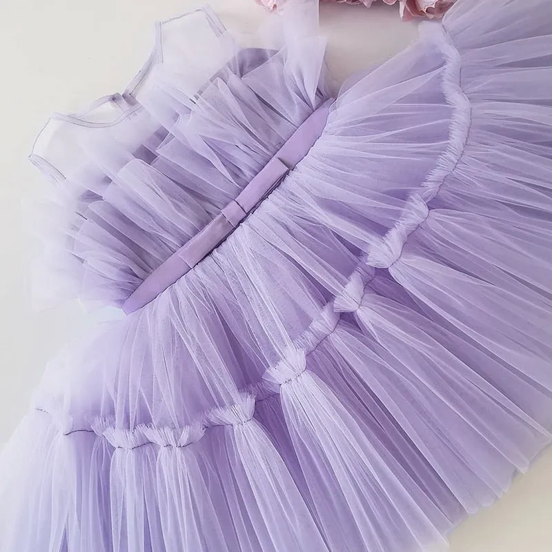 LANFUBEISI  Baby Clothes for Girls Toddler Kids Wedding Princess Gown Girl Elegant Birthday Dress Tulle Bridesmaid Evening Party Dresses