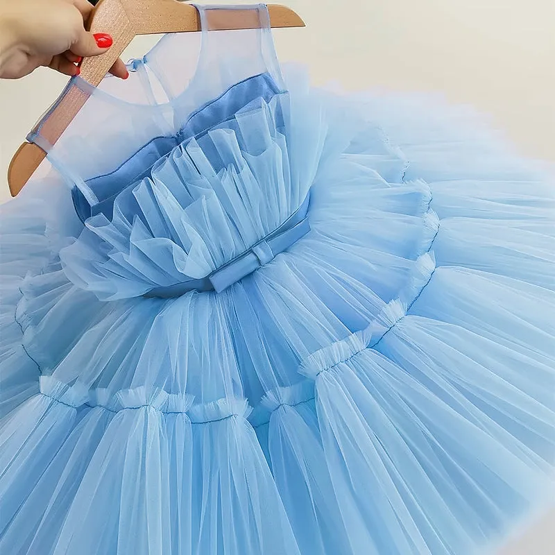 LANFUBEISI  Baby Clothes for Girls Toddler Kids Wedding Princess Gown Girl Elegant Birthday Dress Tulle Bridesmaid Evening Party Dresses