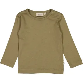 Langærmet Rib T-shirt - dry pine
