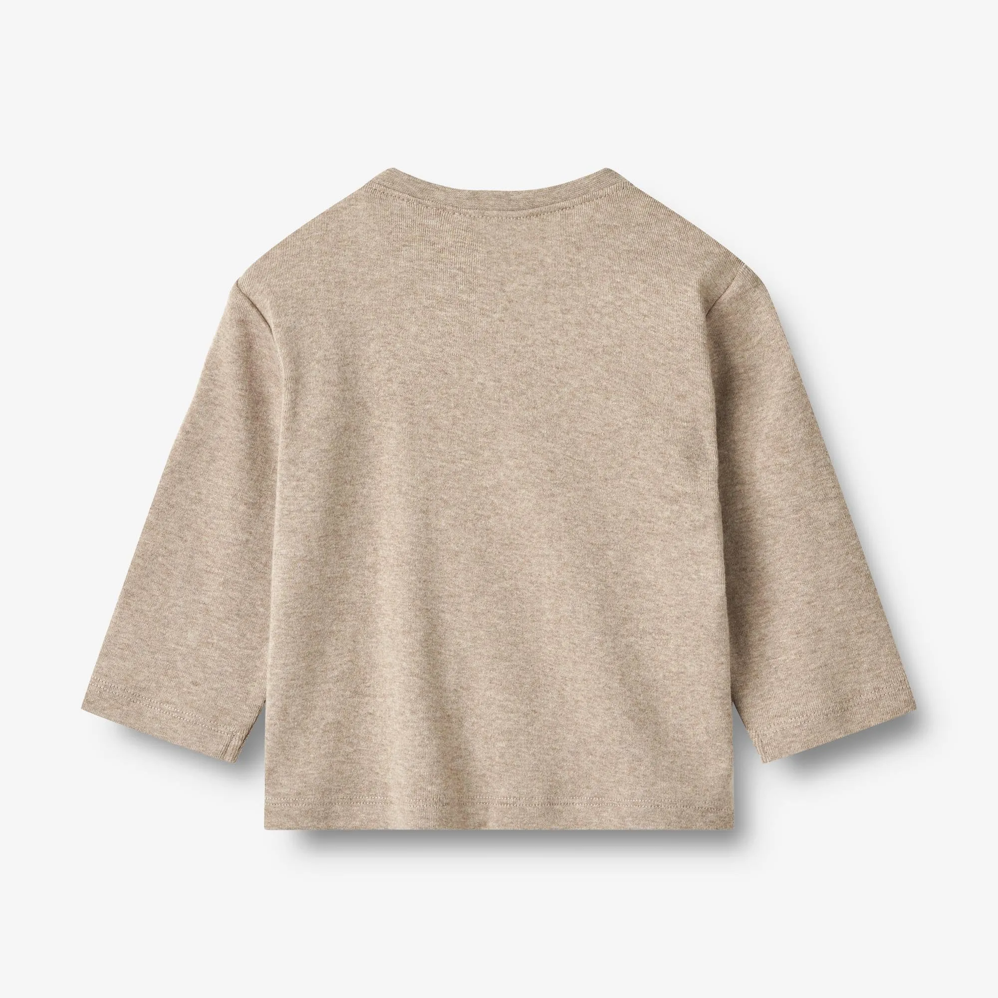Langærmet T-shirt Ged - gravel melange