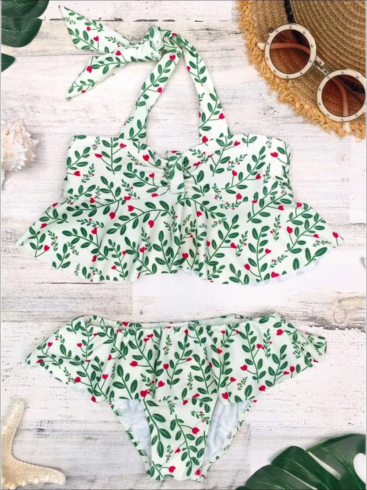 Leaves Of Love Two Piece Swimsuit