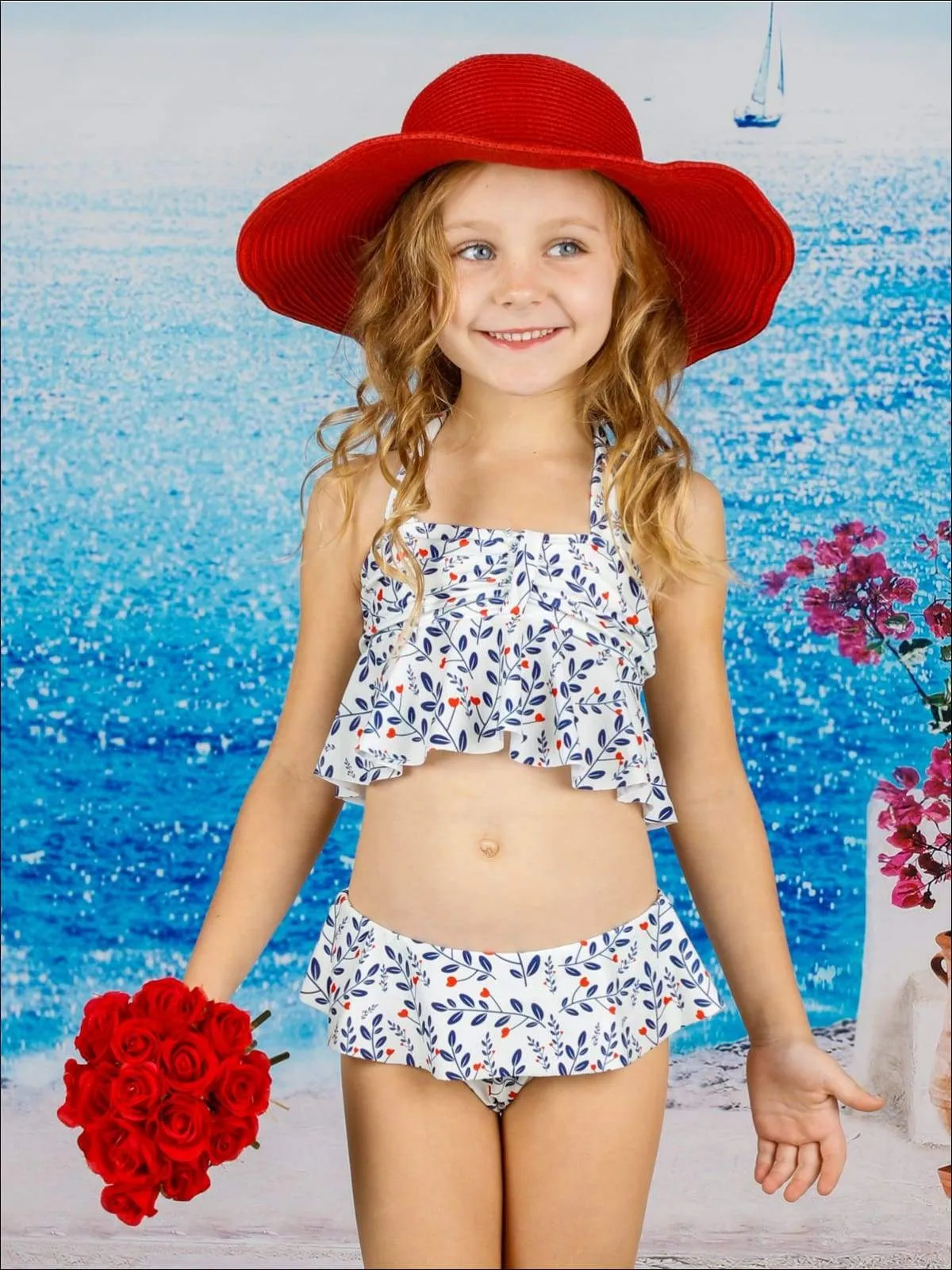 Leaves Of Love Two Piece Swimsuit