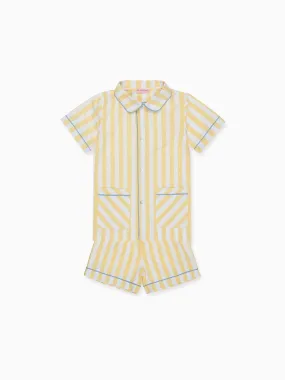 Lemon Stripe Kai Kids Pyjama