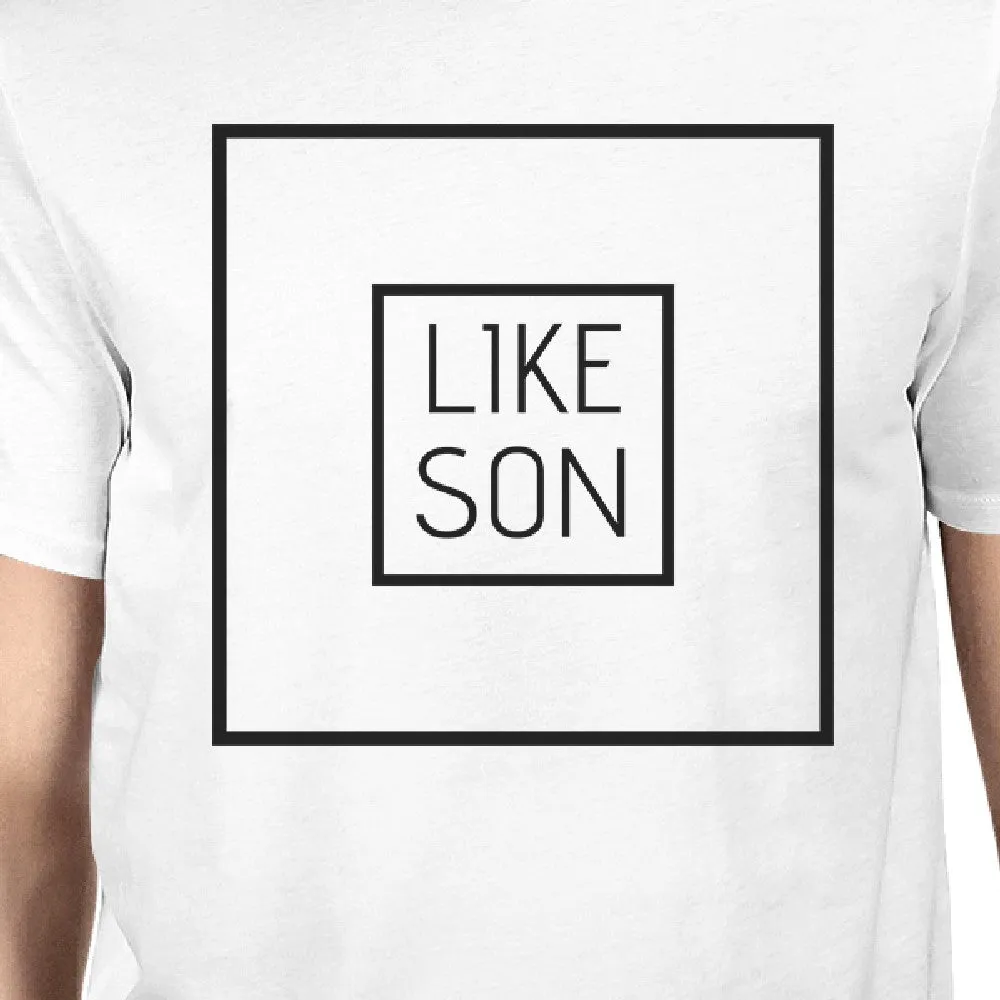 Like Son Like Dad Dad and Baby Matching White Shirt