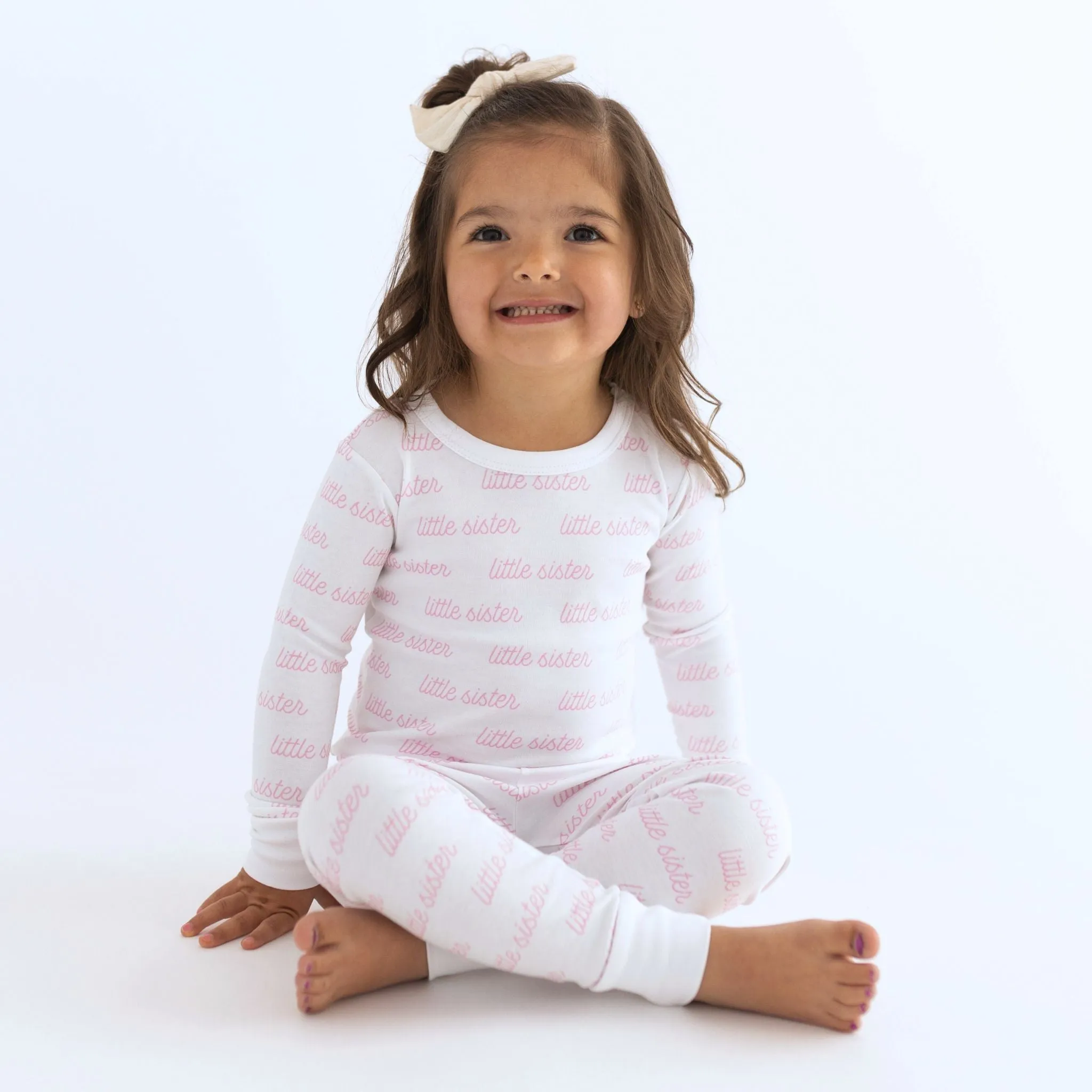 Little Sister Print Long Pajamas