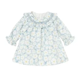Mayoral Baby Girls Velvet Dress 2840 Pale Blue