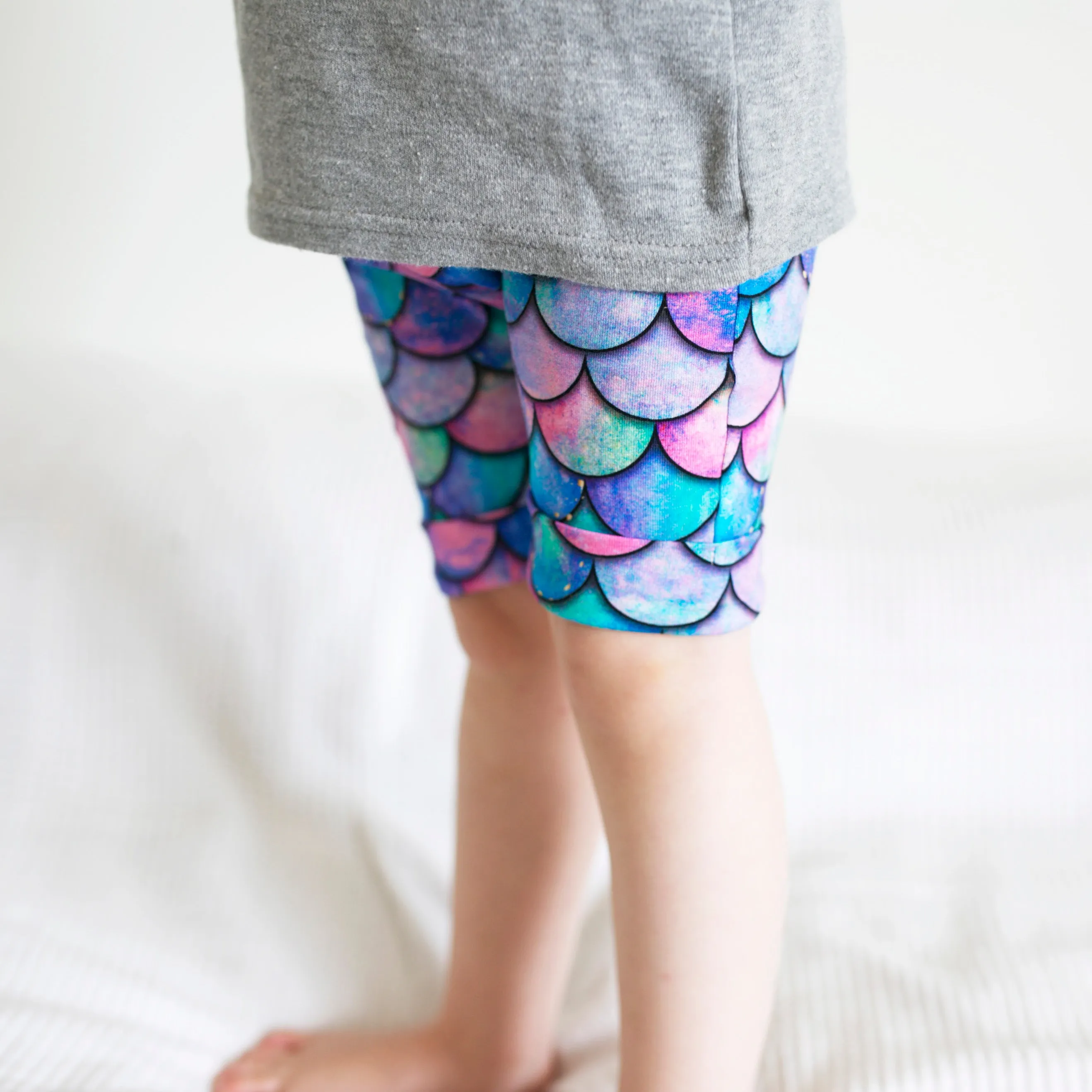 Mermaid print shorts