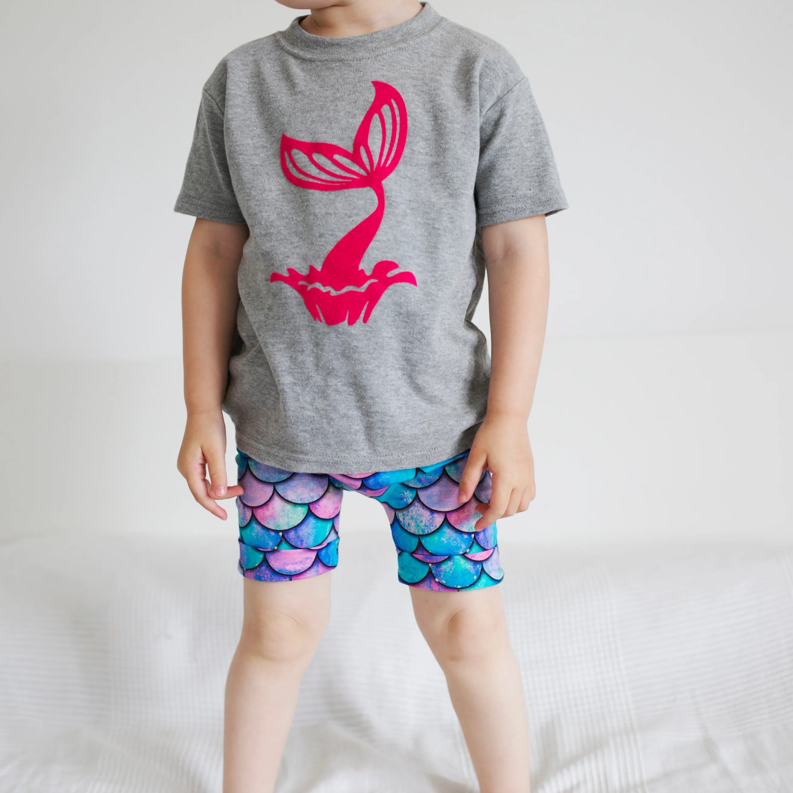 Mermaid print shorts