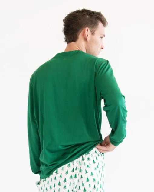 Montage Men's Pajama Top - Green - Final Sale