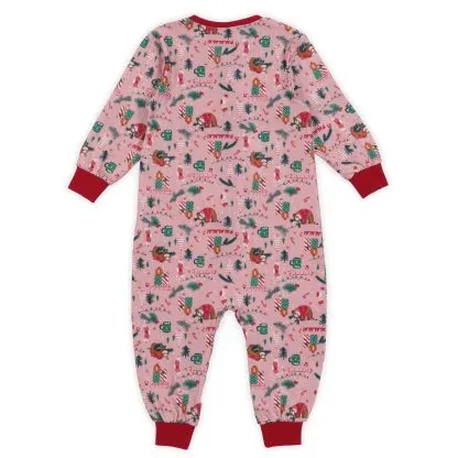NANO Baby Girl's One-Piece Christmas Pajamas Pink