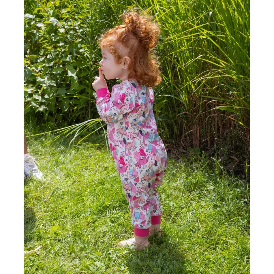 Nano Baby Girls' One-piece Dinos Pajamas- Ivory