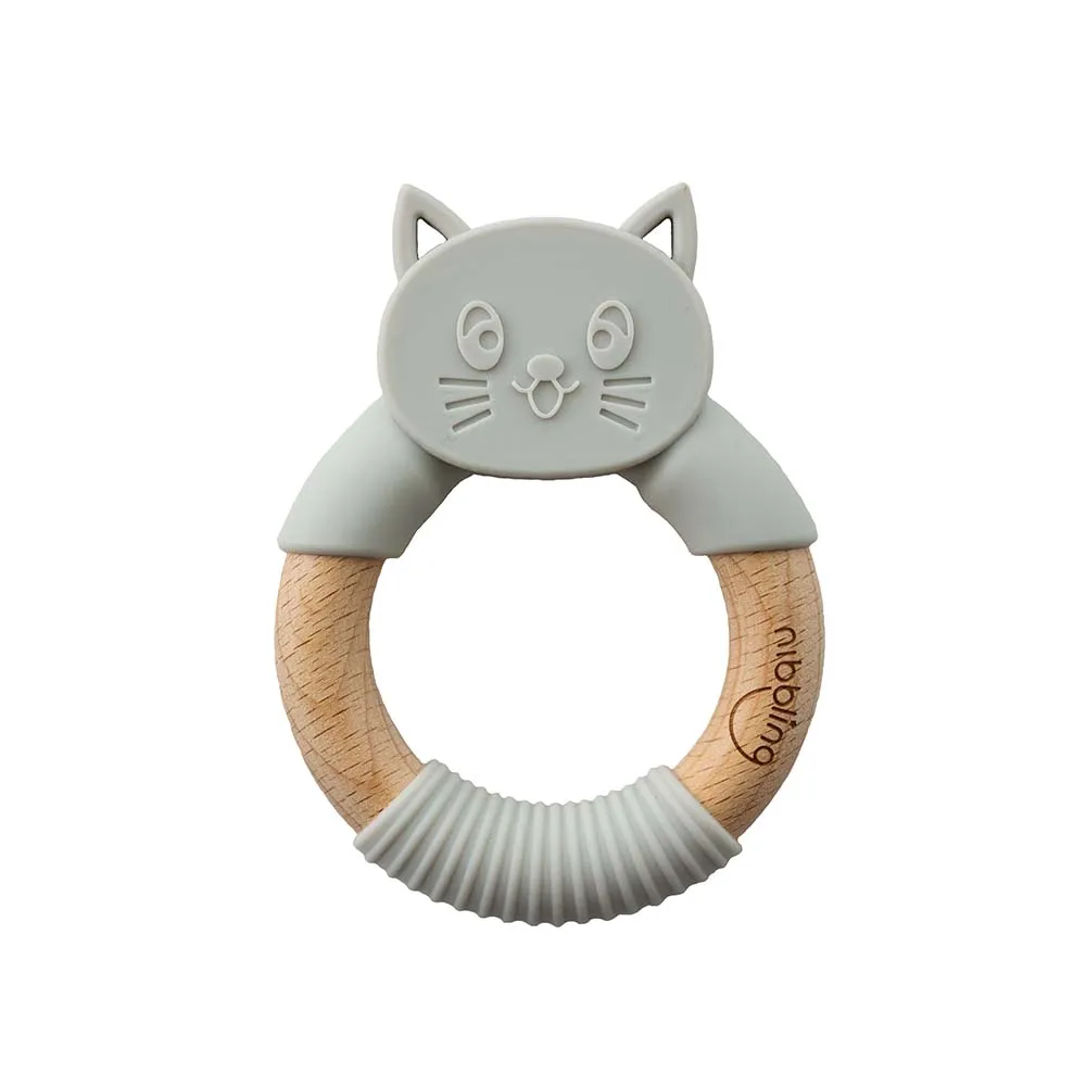 Nibbling Chewy Cat Teething Toy Cloud Grey