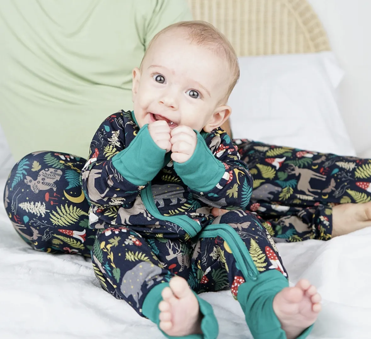 Night Forest Bamboo Pajamas 6-12 Months