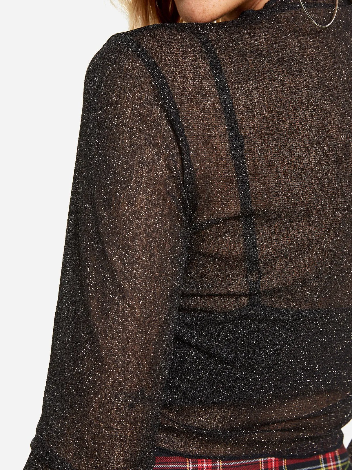 OEM ODM Pullover Plain Long Sleeve Black Top