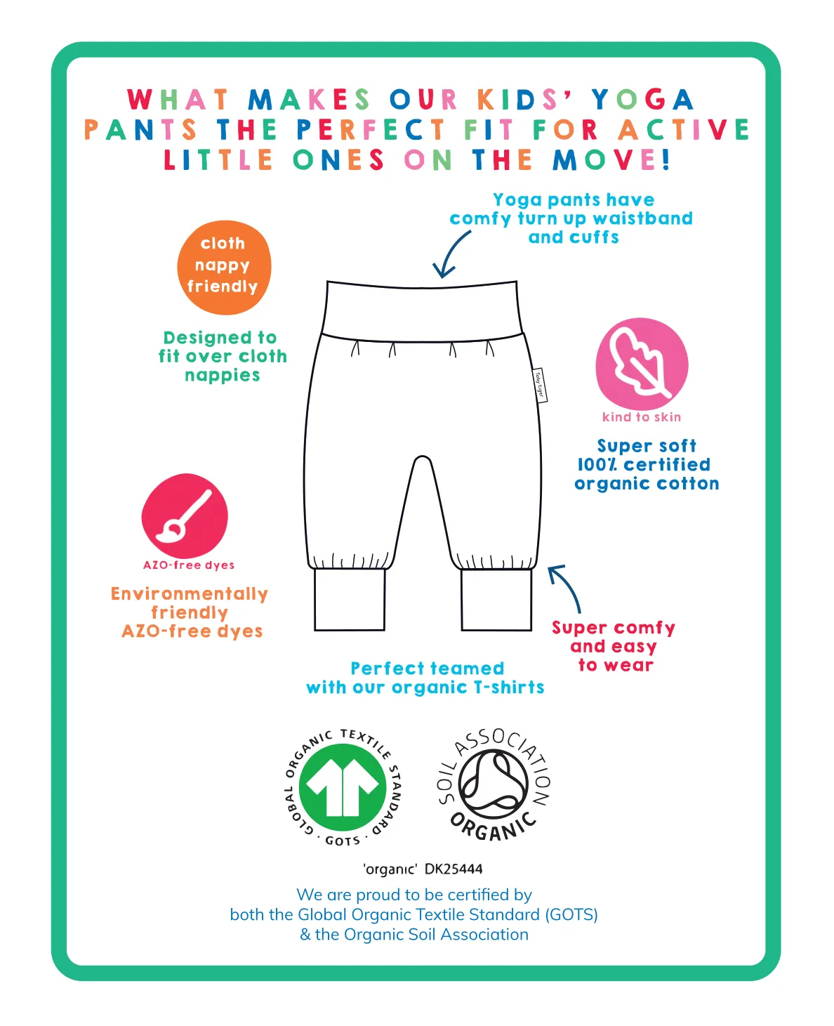Organic Seaside Print Yoga Pants