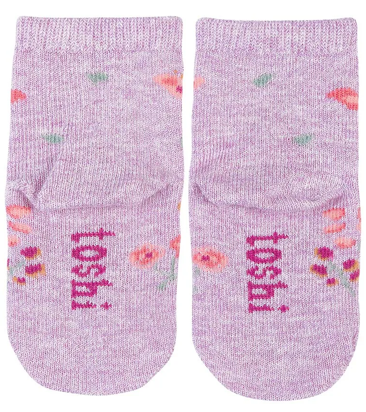 Organic Socks Ankle Jacquard- Lavandula