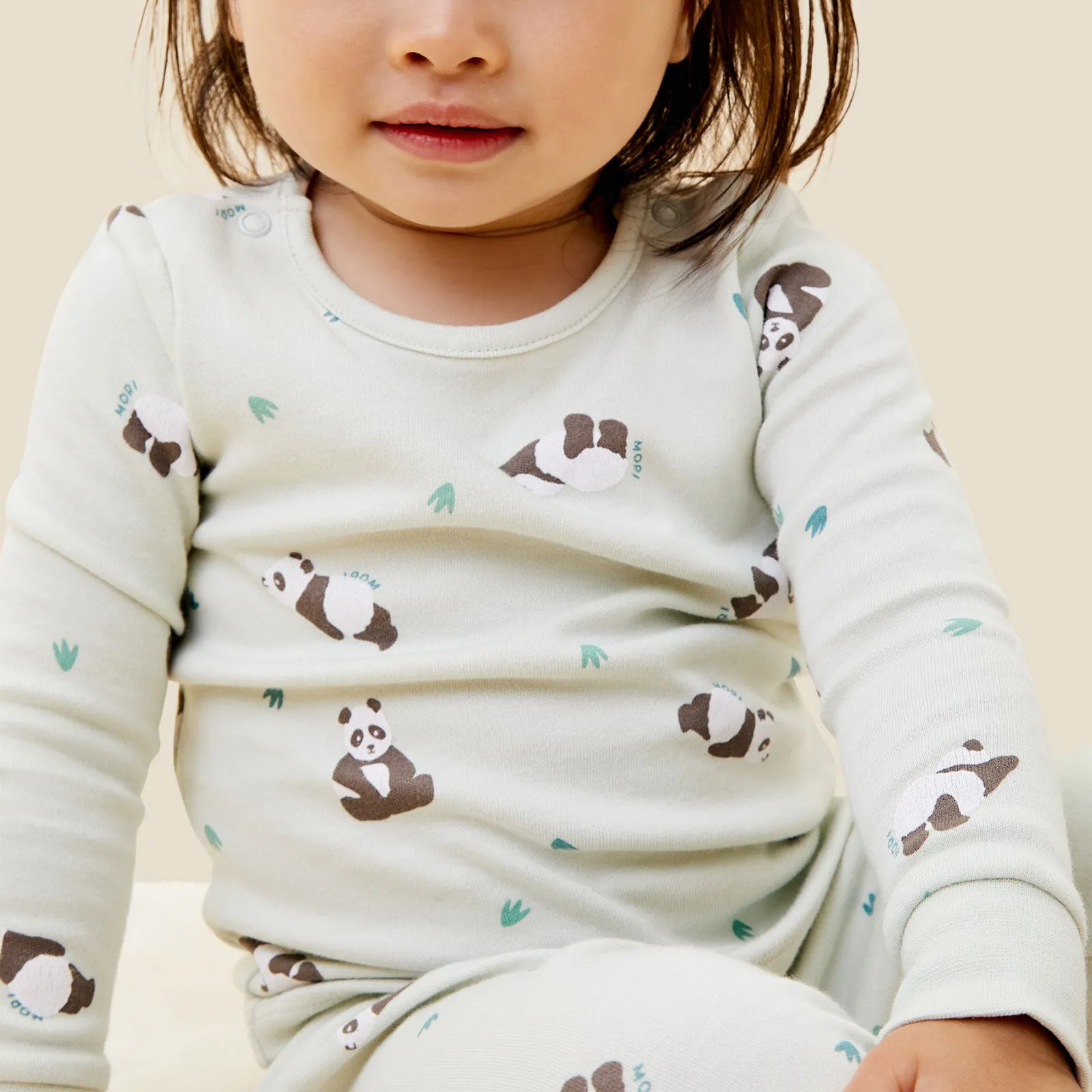 Panda Print Pajama Set