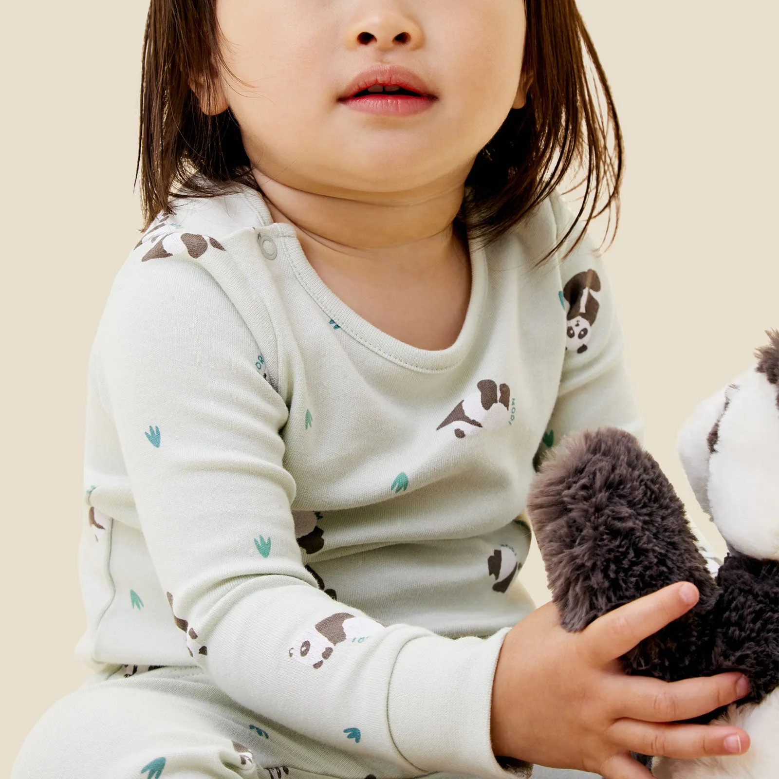 Panda Print Pajama Set