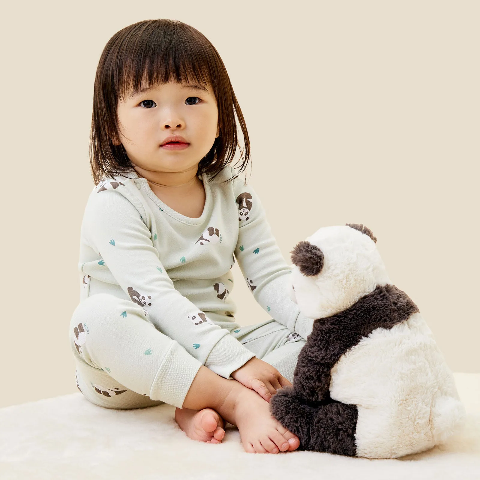 Panda Print Pajama Set