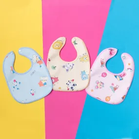 Printed Baby Bib - Multicolor - Set of 3 (Assorted)
